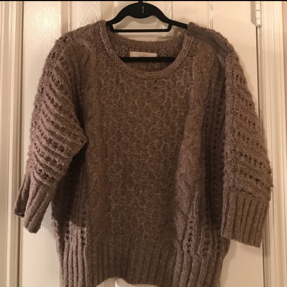 LOFT Zipper Shoulder Sweater